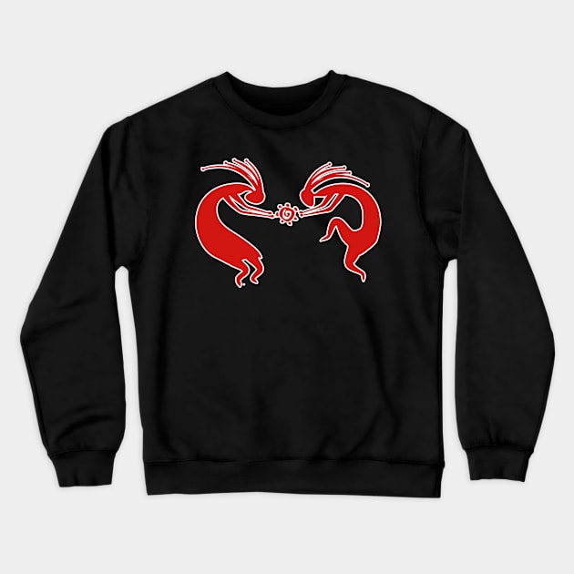 Kokopelli Dancers #1 Crewneck Sweatshirt by RockettGraph1cs